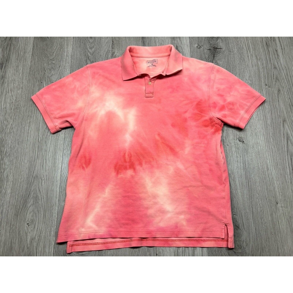 Pink Polo Shirt Sun Faded Pastel Fondant Preppy Pink Pendleton Mens Sz M‎ Cotton